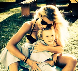 Aftenbadning ved Skanderborg Sø.